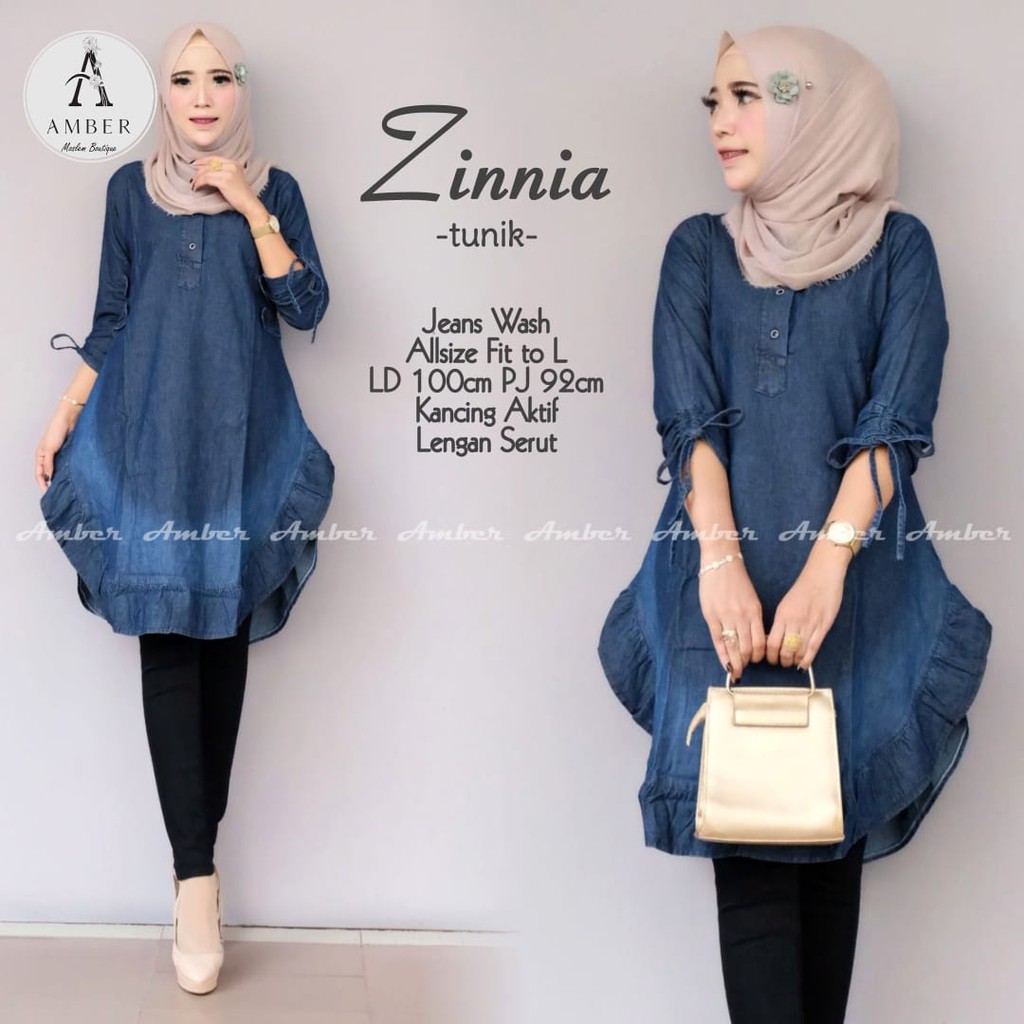 Baju Wanita Terbaru 2021 / Atasan Wanita / Tunik Levis / Bahan Jeans