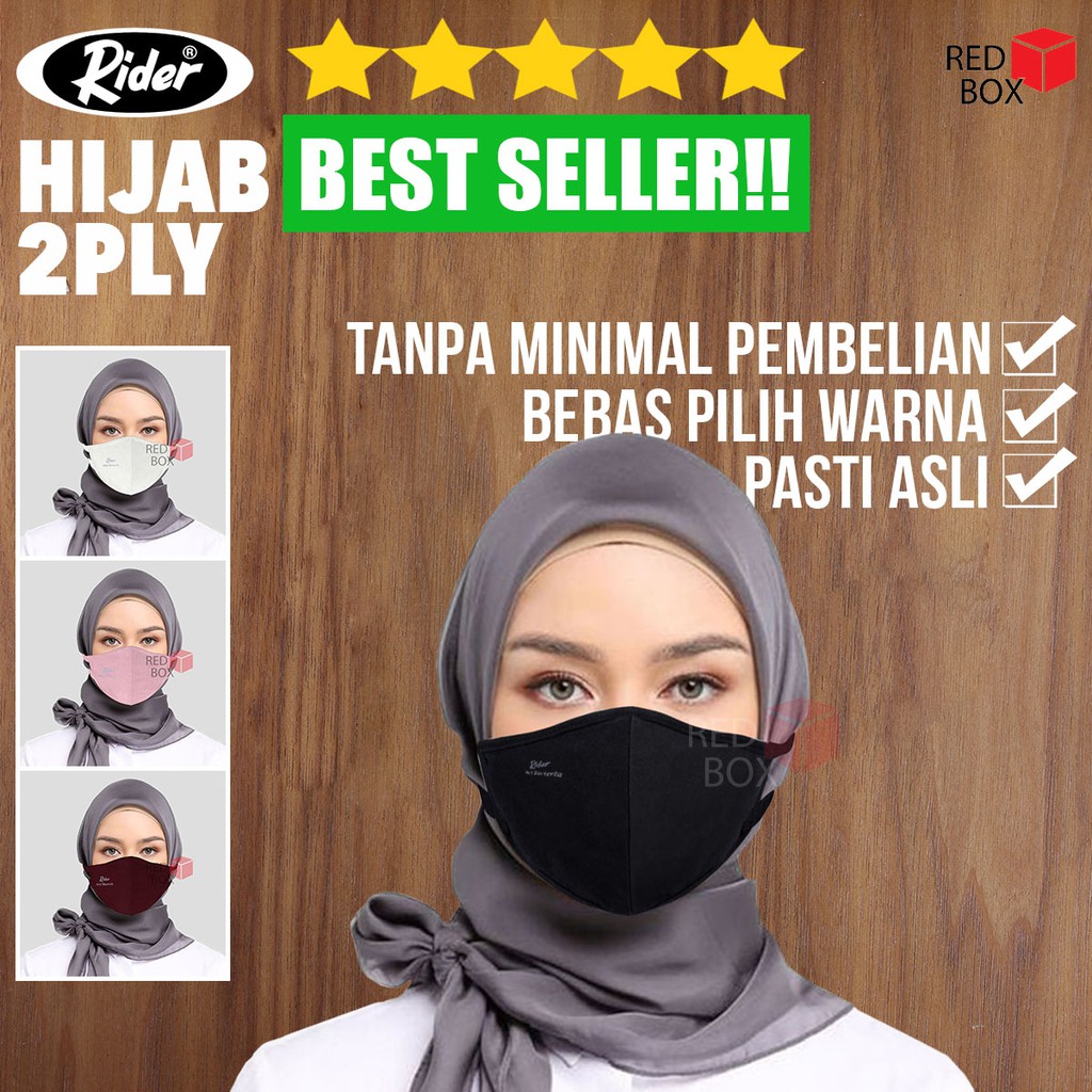 Masker Rider Hijab Dewasa Kain Dewasa Non Medis Anti Air Anti Bakterial Original