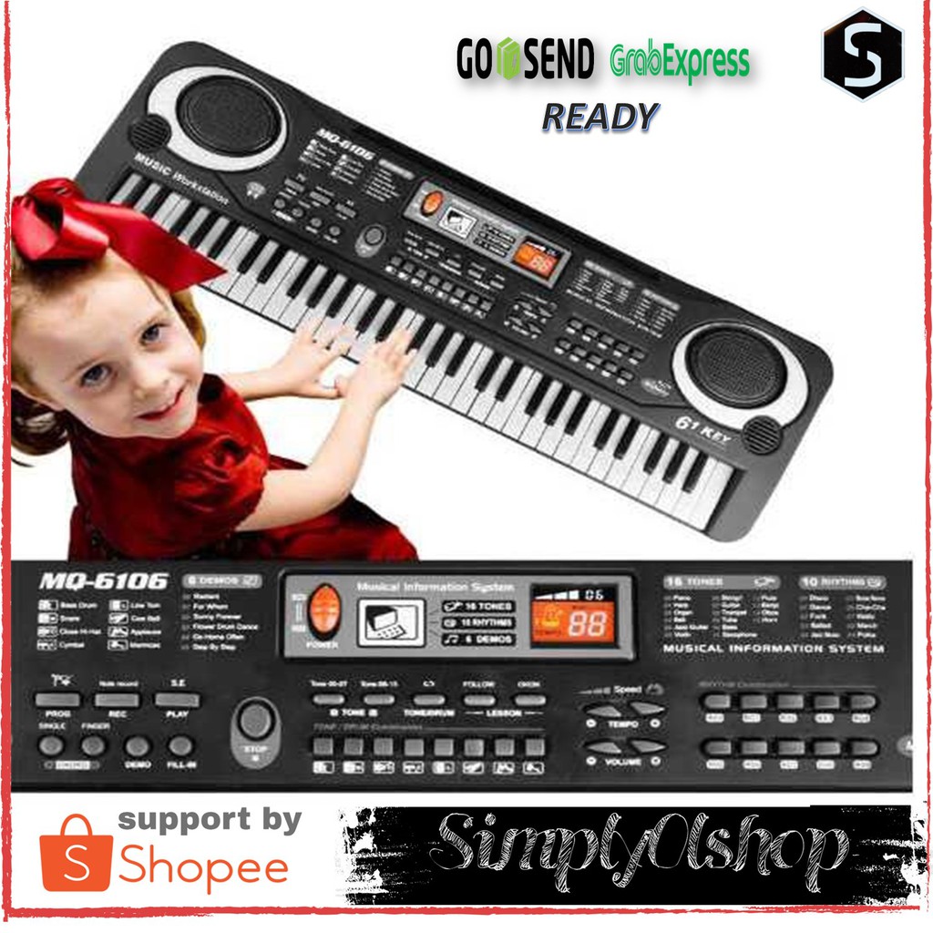Jual Keyboard Musik Digital Electronic Keyboard 61 Kunci Mainan Anak
