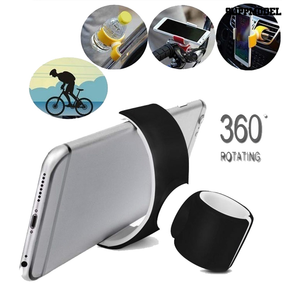 Sdl Bracket Stand Mount Ac Mobil / Sepeda Holder Handphone Mini Universal Rotasi 360 °