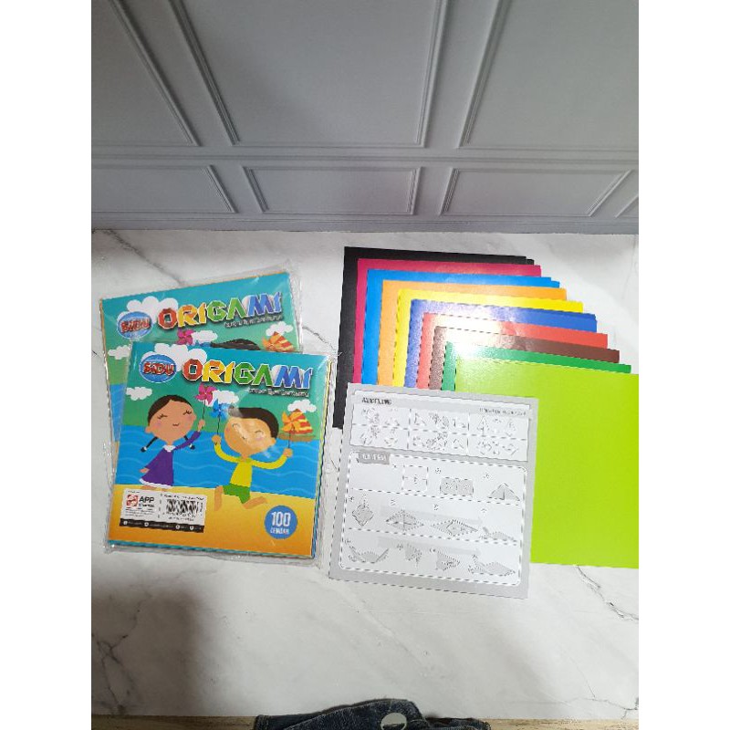 ORIGAMI kertas lipat merek SIDU isi 100 lembar-2