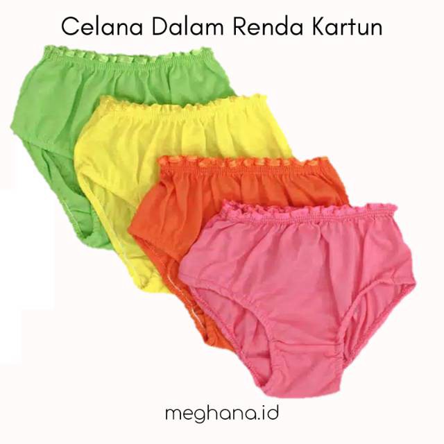 CD Celana Dalam Anak Cewek 3-4 Tahun Celana Dalam Anak Murah CD lokal CD Bonbon pita STABILO