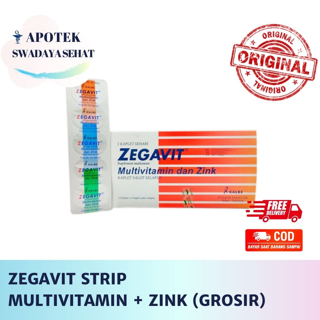 ZEGAVIT Strip - Multivitamin dan Zink Dewasa 5 Tablet