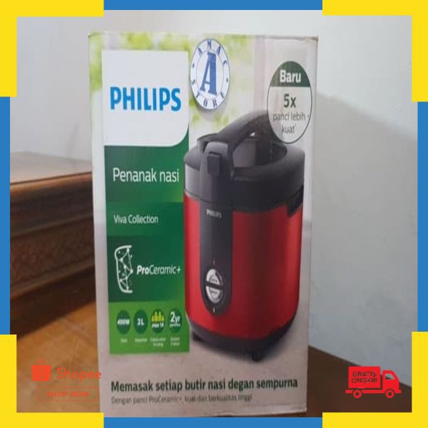 Bisa Bayar Ditempat ( COD ) Philips HD3128 Rice Cooker Jar Pro Ceramic 2 Liter - Magic Com HD 3128