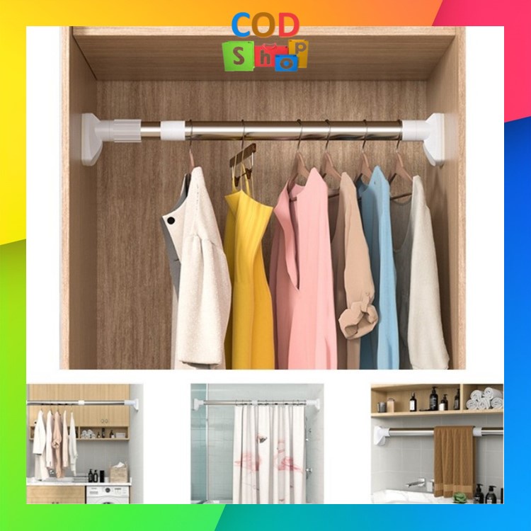 COD - H5396 Tiang Gantungan Flexible Tanpa Paku / Tiang Horden / Tiang Jemuran Baju Fleksibel Tanpa 