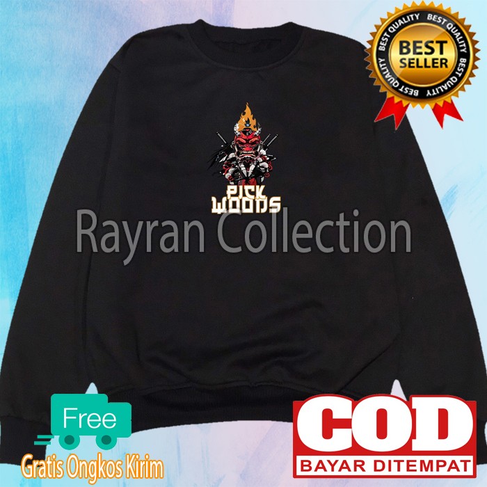 Unik Sweater Crewneck Japan Arts / Sweater Pria / Switer Crewneck Erigo - Samurai Armor, M Limited