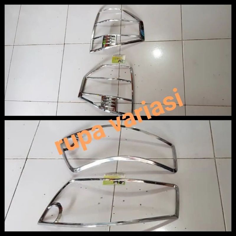 cover garnis depan + belakang lampu stop mobil Suzuki APV ARENA avp chrome crome tempel