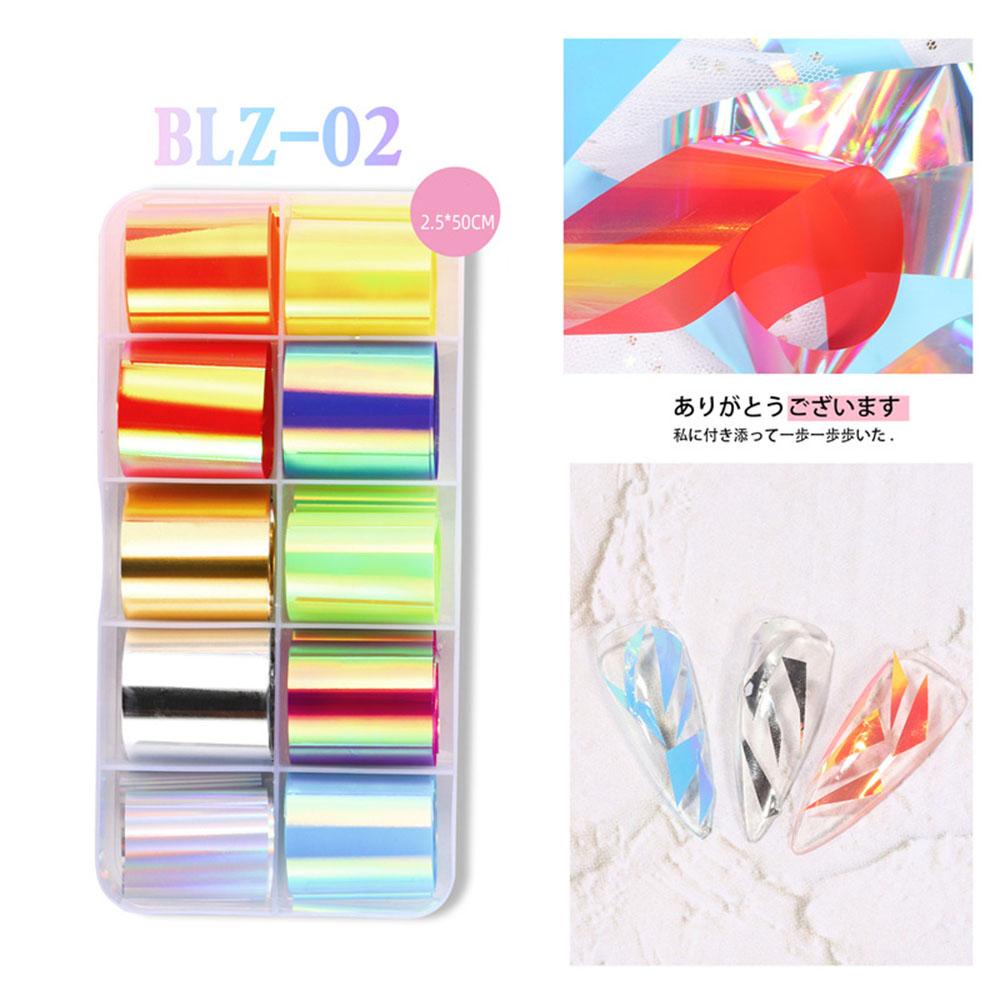 AUGUSTINA Agustin 3D Dekorasi Nail Art Shinning Decal Manicure Tools Kertas Foil Kuku