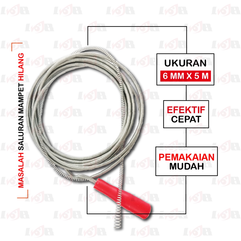 Pipe Cleaner Manual 5M Alat Pembersih Pipa Air Tersumbat Fleksibel