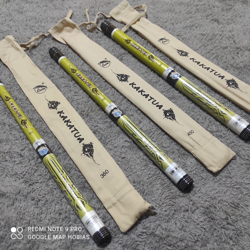 Joran Pancing Tegek Hard Ros Pendek Full Carbon orca kakatua 360. 450. 540