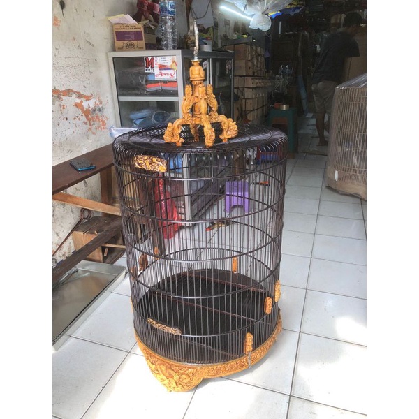 SANGKAR KANDANG MURAI UKIR FIBER NO.1