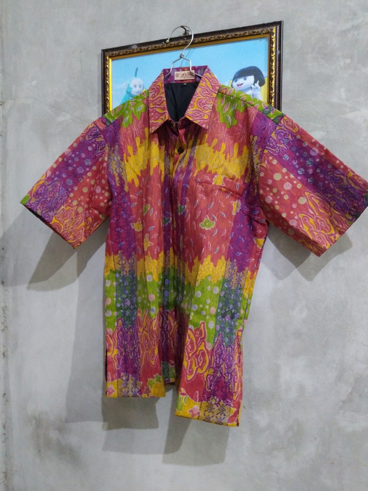 Batik Pria Pendek Tenun Super Premium Batik Solo Lengan Pendek Aluna Fpt 002