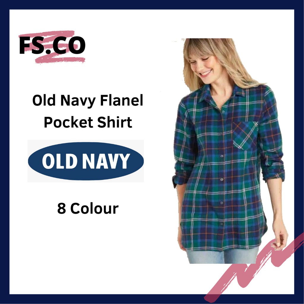 KEMEJA WANITA - FLANEL OLD NAVY