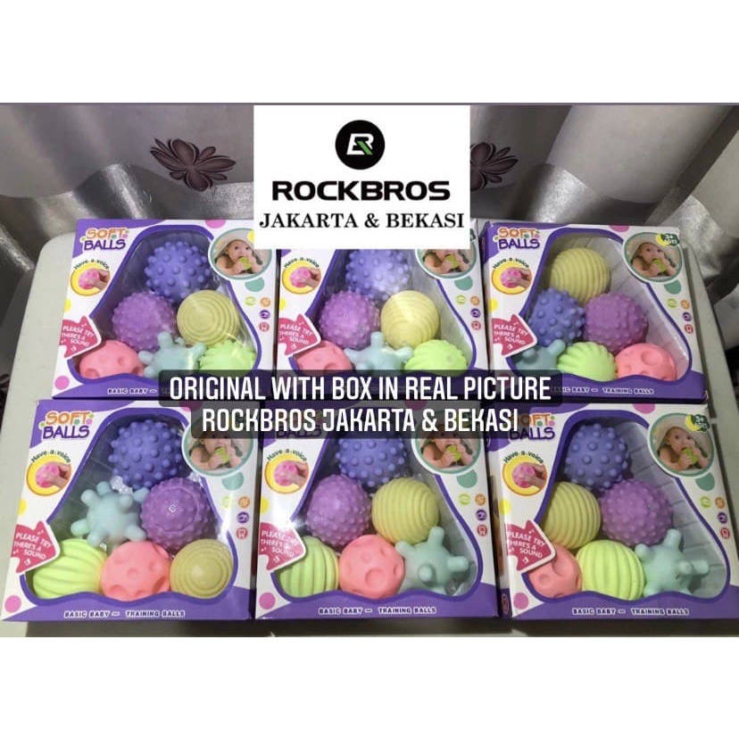 6PCS Sensory Balls With Box Baby Massage Bola Mainan Pijat Bayi Fidget