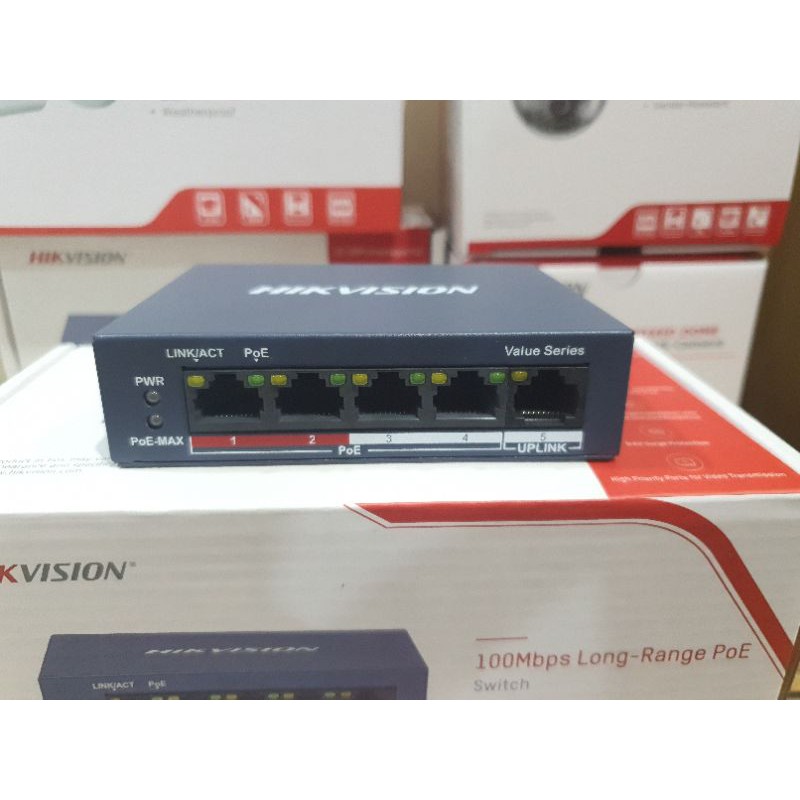 poe switch 5p hikvision
