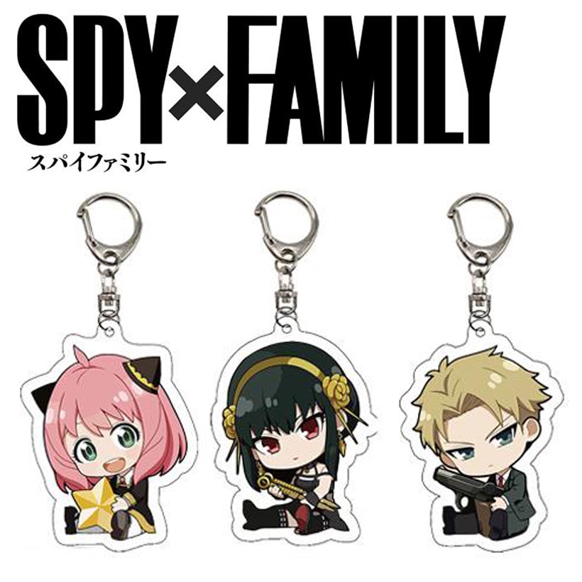 GANTUNGAN KUNCI SPY x FAMILY gantungan kunci Manga Keychain for Bag Anya Forger Keychain Anime Key R