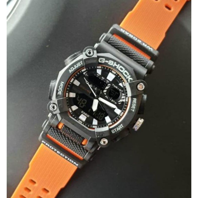 Jam Tangan Casio G-Shock GA900 Dual Time Digital Analog Strap Rubber