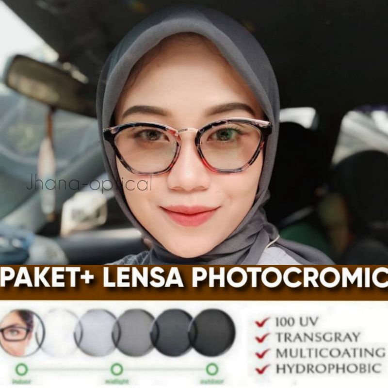 0KACAMATA MINUS + LENSA PHOTOCROMIC | KACAMATA WANITA