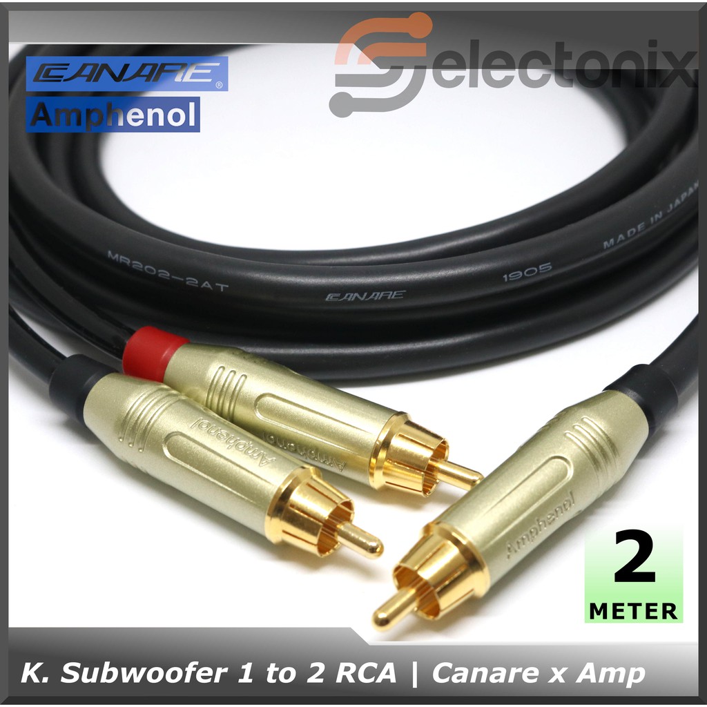 Kabel Subwoofer 1 ke 2 RCA | Amphenol x Canare [2m]