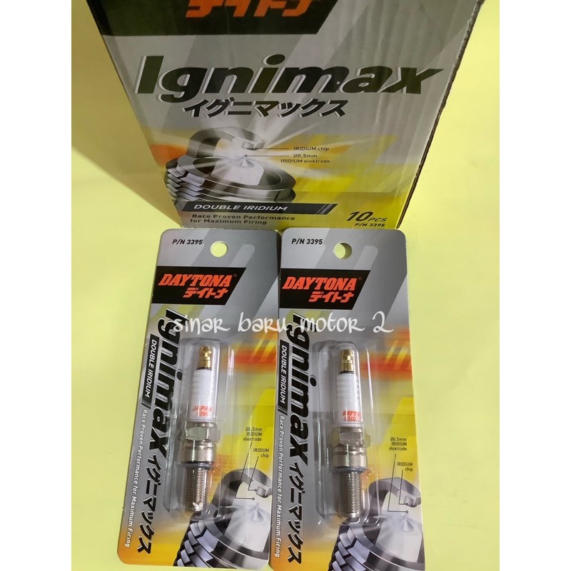 Busi Racing Daytona Double Iridium 3395 CR9E/CR8E/CPR8EA mx,satria fu150,r15,r25,ninja250fi,vixion