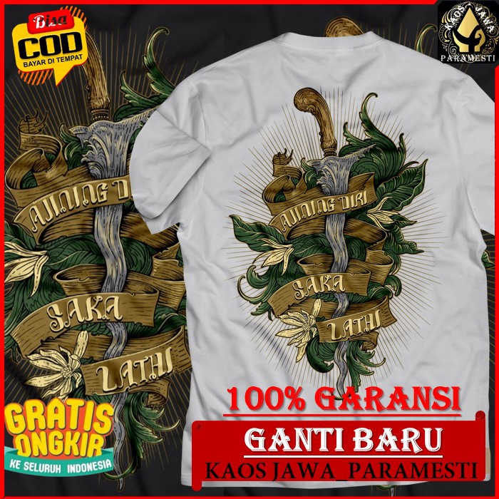 KAOS GAMBAR WAYANG KERIS AKSARA JAWA PRIA BAJU KAOS DISTRO KEREN ORIGINAL BRANDED PAKAIN FASHION PRI
