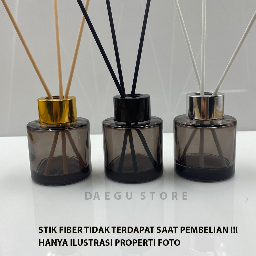 Botol Reed Diffuser 50ml Hitam / Transparan Kaca Tebal Aromatherapy