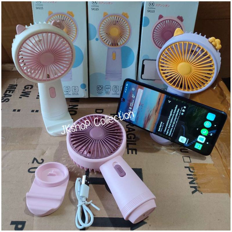 KIPAS ANGIN MINI KARAKTER USB / FAN PORTABLE KARAKTER USB CAS