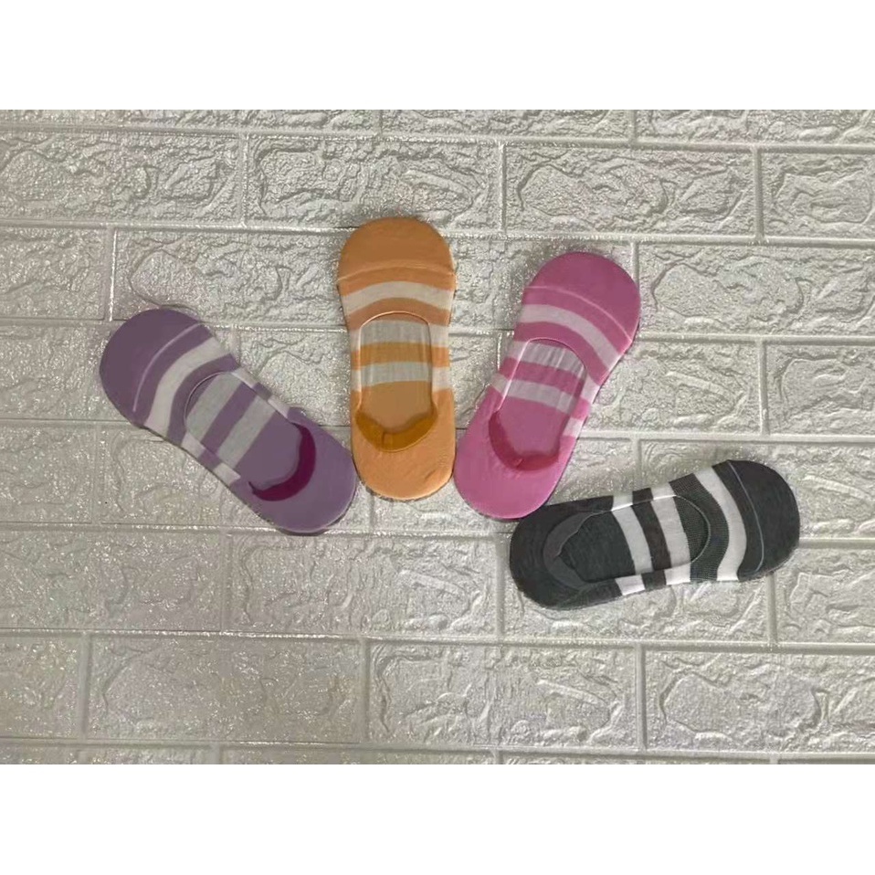 Hidden Sock Dewasa Pria Wanita Polos Motif Random /Kaos Kaki Invisible Cowok Cewek