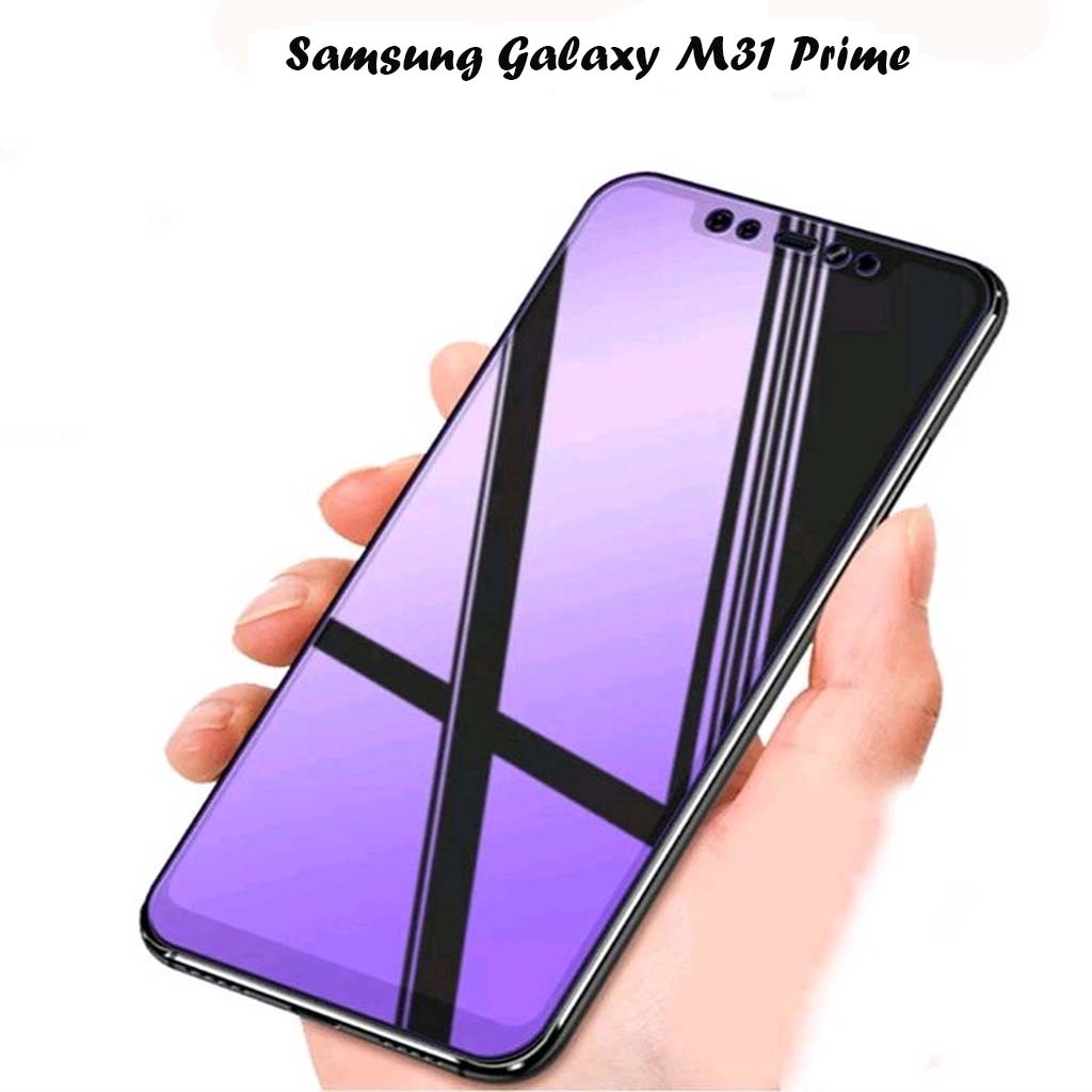 Tempered Glass Samsung Galaxy M31 Prime Matte Blue Light Anti Gores Full Screen Full Cover Protector