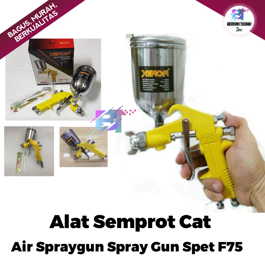 Alat Semprot Cat Tabung Atas Bagus Air Spraygun Spray Gun Spet F75