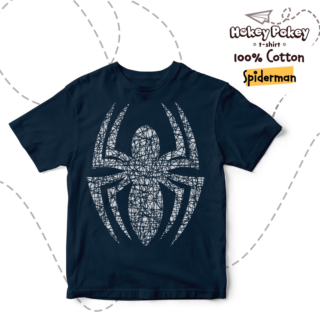 Baju Kaos T Shirt Anak Laki Laki Katun Combed Motif Spiderman