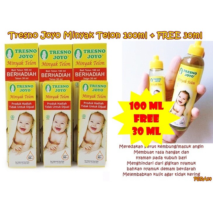 Pera24 Tresno Joyo Minyak Telon Banded 100ml Free Minyak Telon 30ml Shopee Indonesia