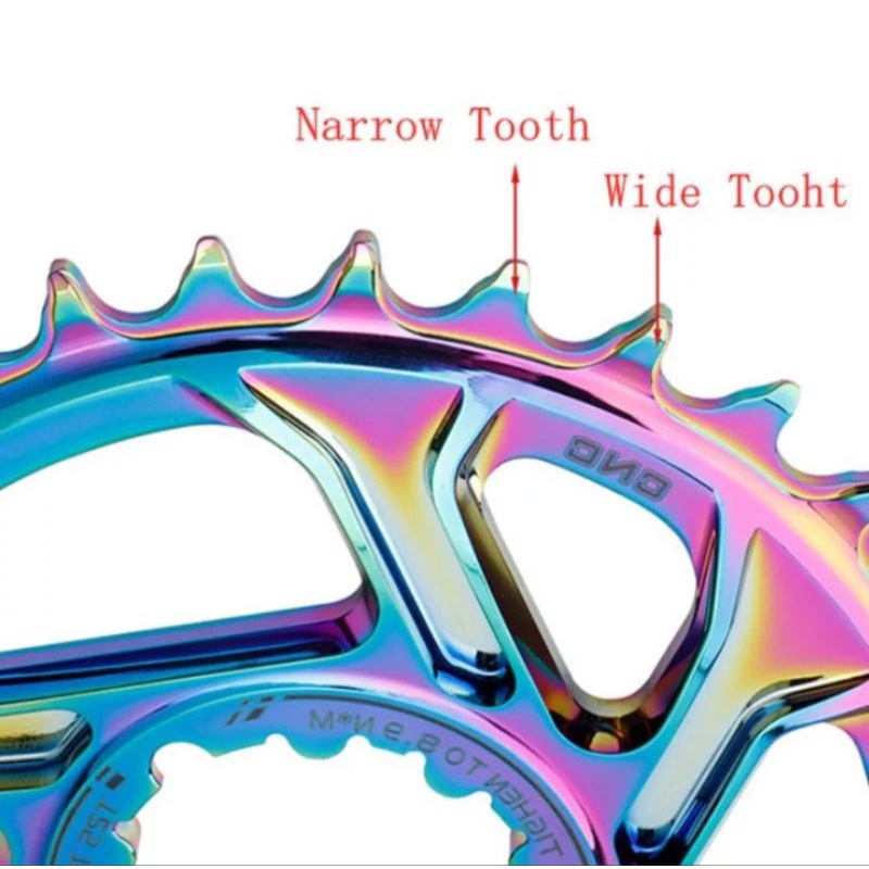 Snail Chainring GXP 36T Chain ring GXP Narrow Wide Direct Mount Rainbow