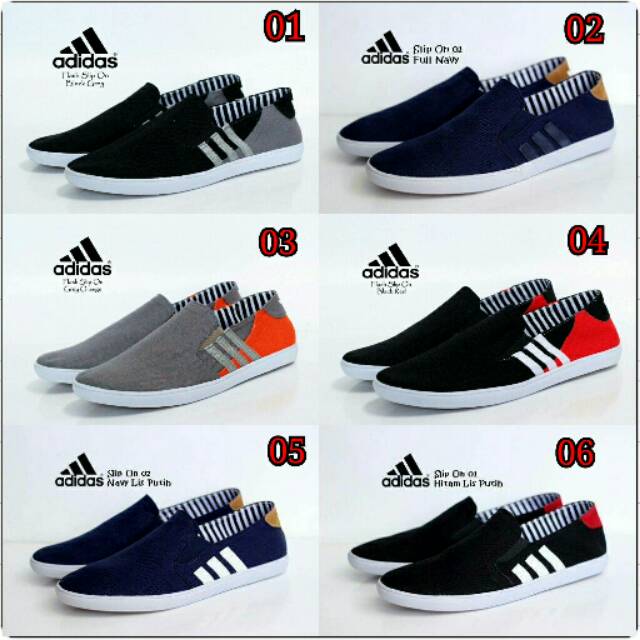 Sepatu 150 Slop Pria Adidas slip on santai adidas Sepatu Casualsepatu kuliah Sepatu Slop formal
