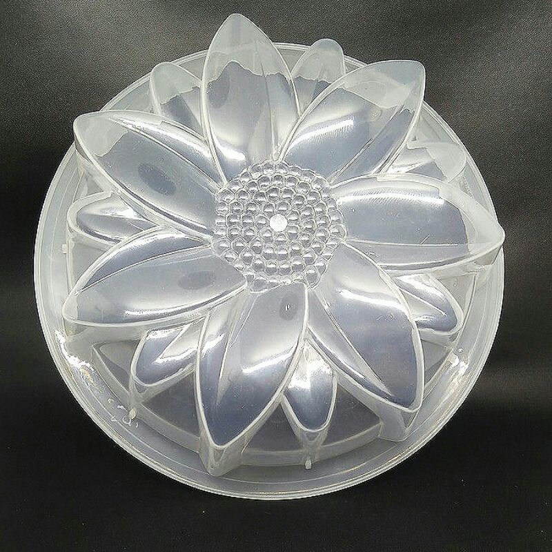 Loyang Puding Cetakan Puding Plastik Motif Bunga Matahari 24  Cm Loyang Agar Ager