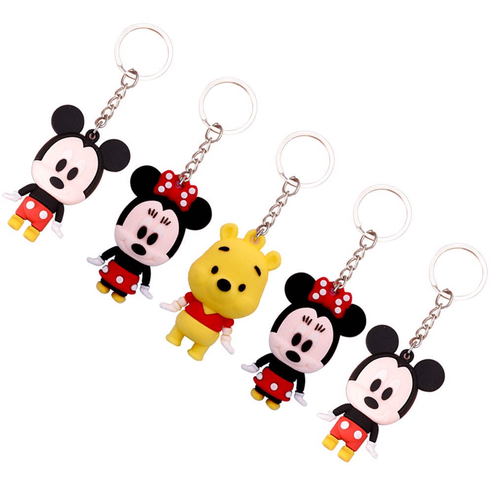 【TK】Cute Cartoon PVC Keychains Kids Adults Lovely Backpack Pendant Key Chains Monster Keyrings Boy Girl Gifts