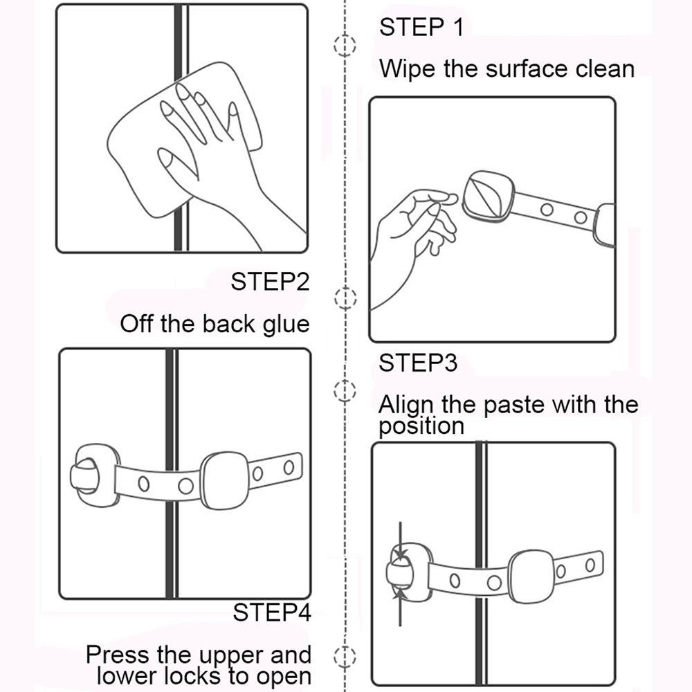 Suyo Grendel Pengaman Bayi Multi-Fungsi Anti Cubit Tangan Lemari Pintu Gesper Putar Switch