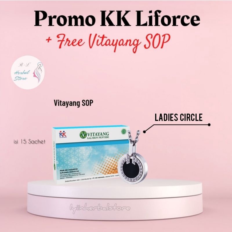 KK Liforce Ladies Circle Stone FREE VITAYANG SOP| NEW MODEL | kk Indonesia ORIGINAL