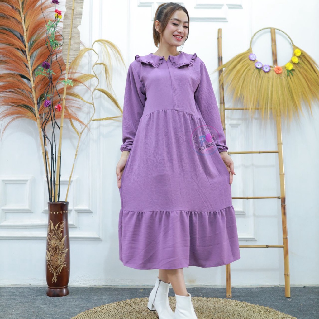 Livy dress rempel // gamis polos rempel wanita