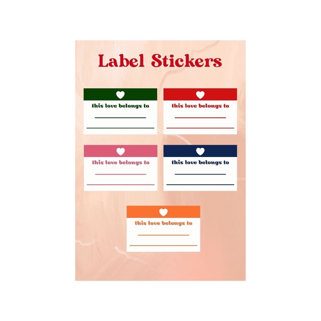 

LABEL STICKERS SIZE A6