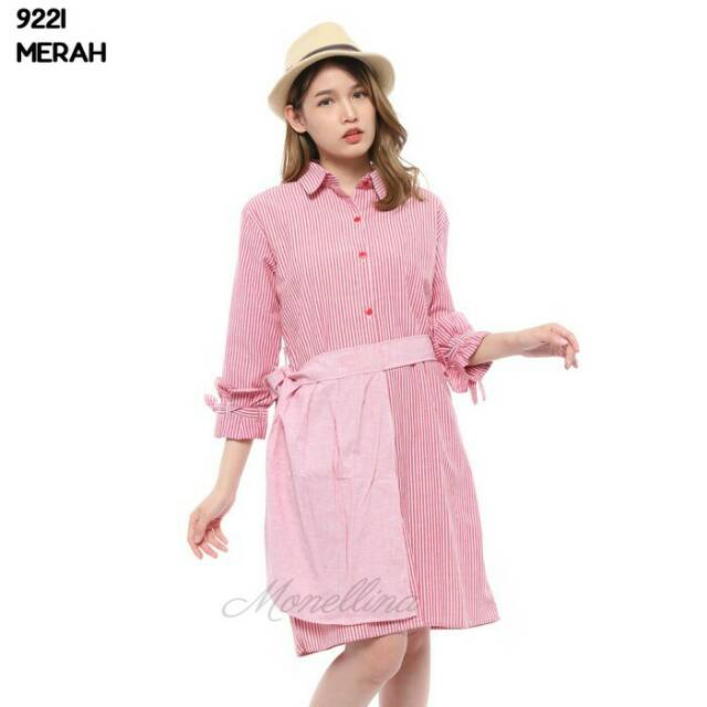 Istana baju bandung baju tunik atasan murah warna kekinian 9221 - merah, L