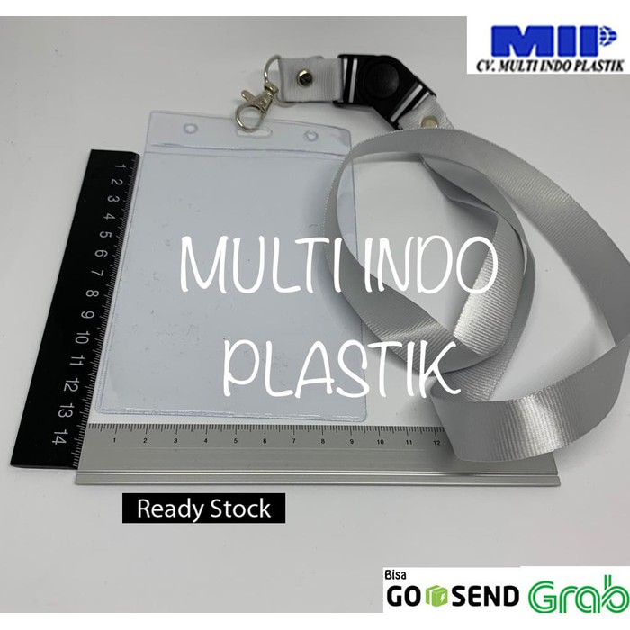 

Tali gantungan ida card abu abu/tali nametag silver/uk 9 x 12.5