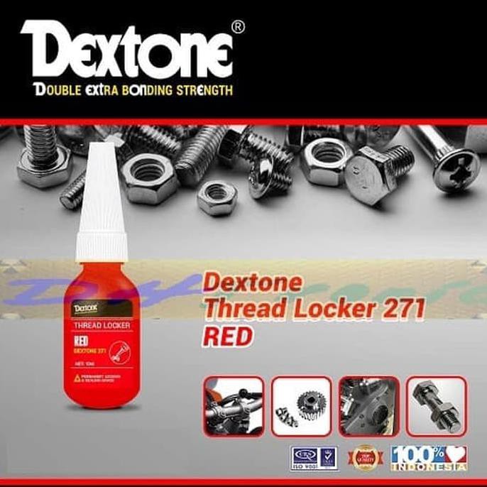 

Dextone Red Thread Locker 271 Lem Baud / Threadlock Dhtron92 Dijamin