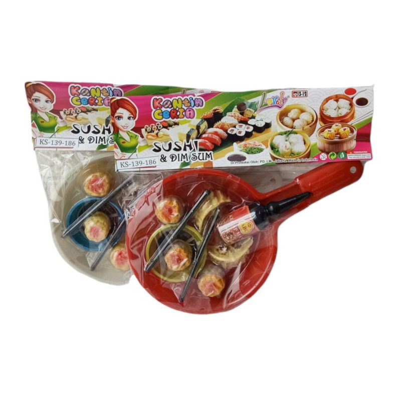 mainan anak masak masakan dimsum sushi