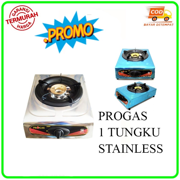 Kompor Gas Satu Tungku PROGAS Kompor Gas 1 Tungku Stainless
