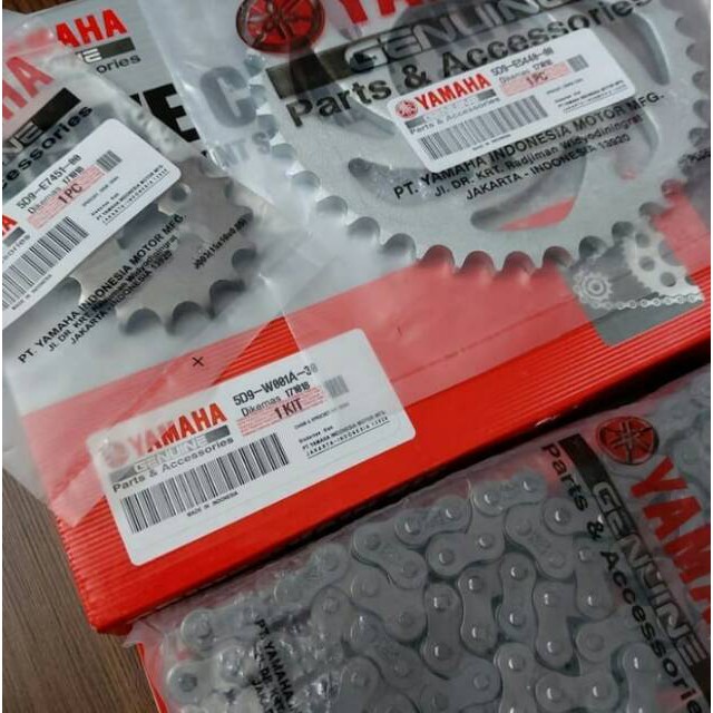 Gearset Gear Gir Set Rantai Yamaha Vega ZR Jupiter Z New 115 RR 5D9-M.P