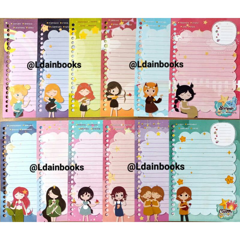 

WAJIB BACA DESKRIPSI PRODUK! Isi Binder Harvest A5 Zodiac Stars/Bintang Zodiak Lengkap