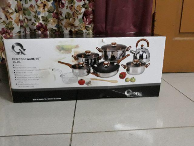 Home-klik Oxone Eco Cookware Ox-933 Set Panci - Cokelat