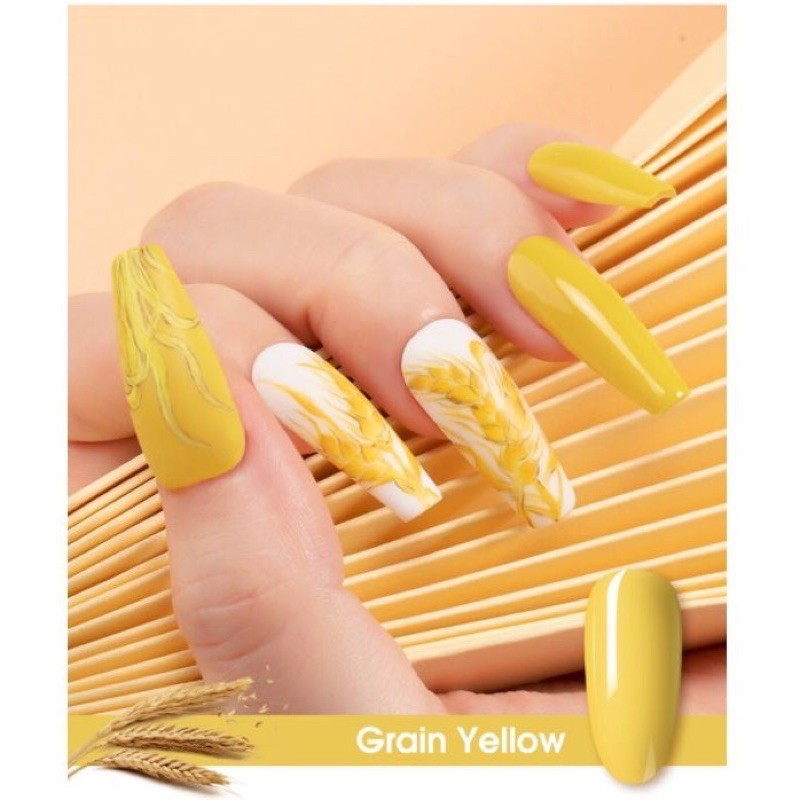 ROSALIND yellow series 7ml uv soak off gel polish / kutek gel kuning tahan 1 bulan