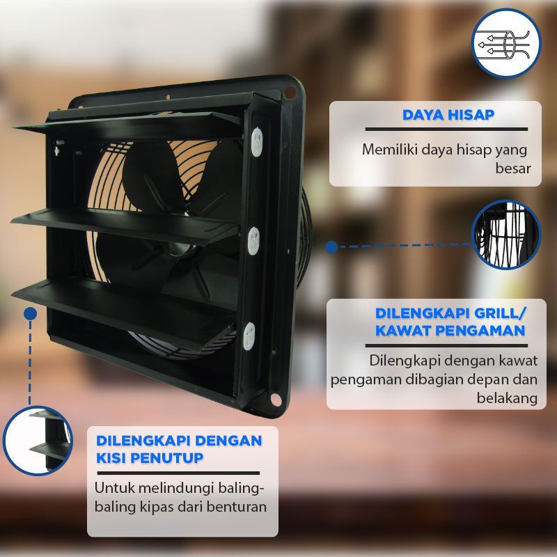 Sekai Exhaust Fan IME 1093 NS / Kipas Angin Hexos Dinding 10&quot; inc / Kipas industri